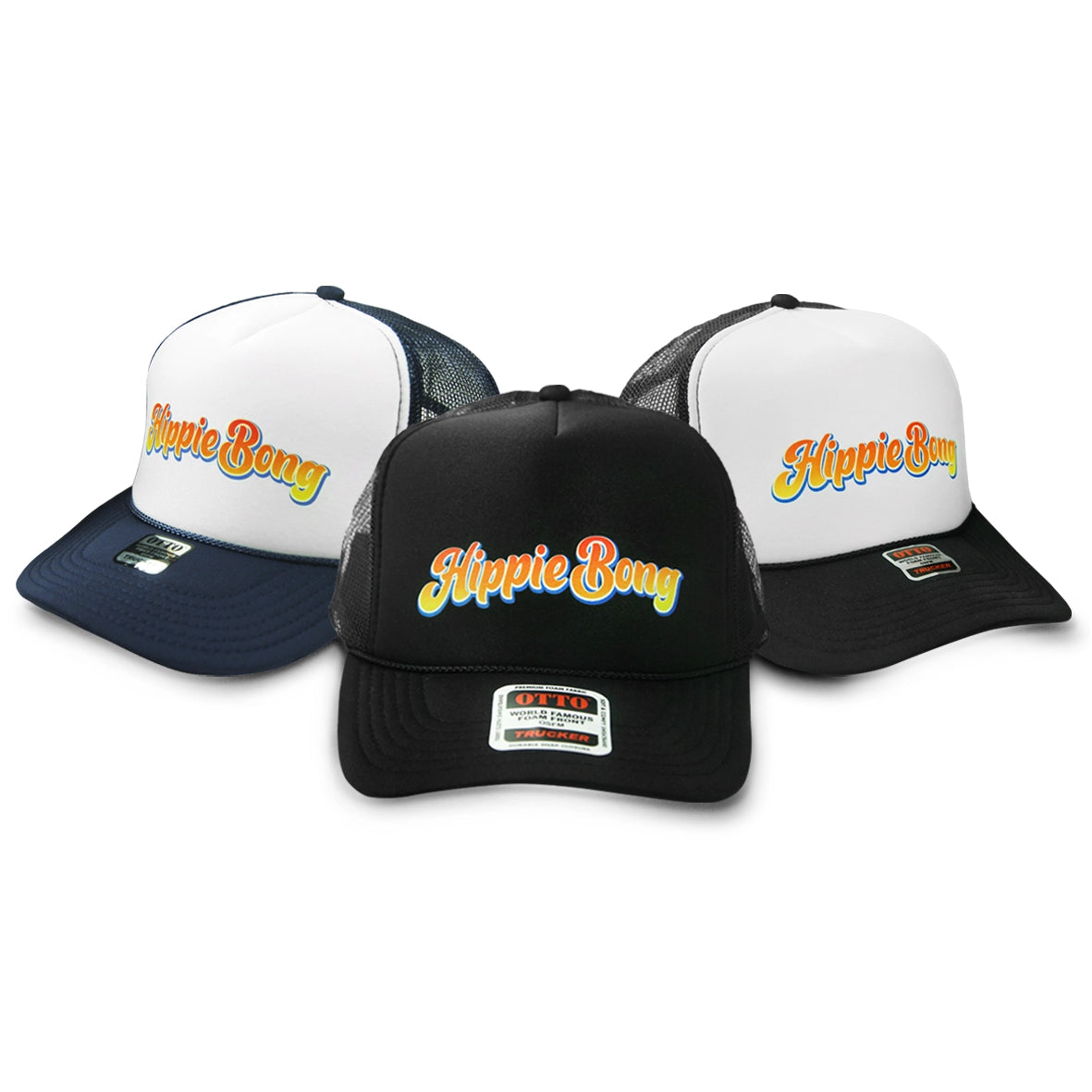 Boné Otto Logo Trucker Colorido Hippie Bong