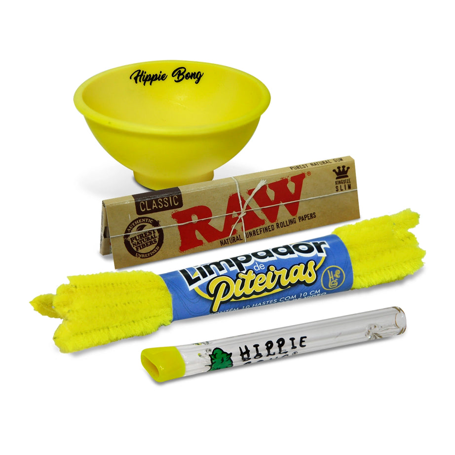 Kit Seda King Size com Piteiras de Vidro e Cuia e limpador de piteira