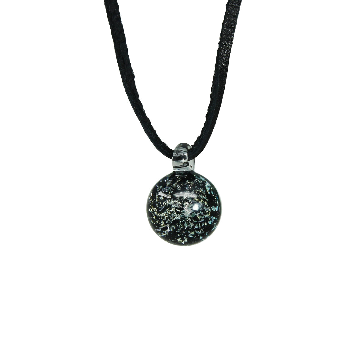Pingente de Vidro Dichroic Silver