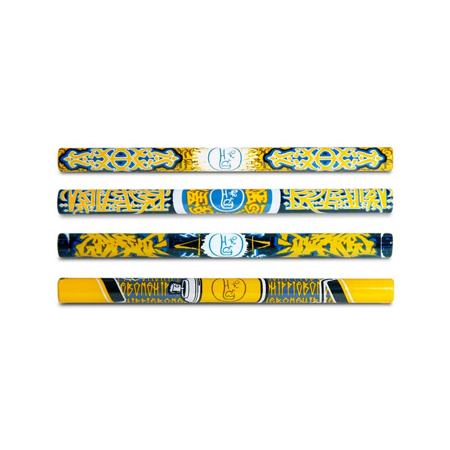 Piteiras de Vidro Full Print Colorida Alongadas