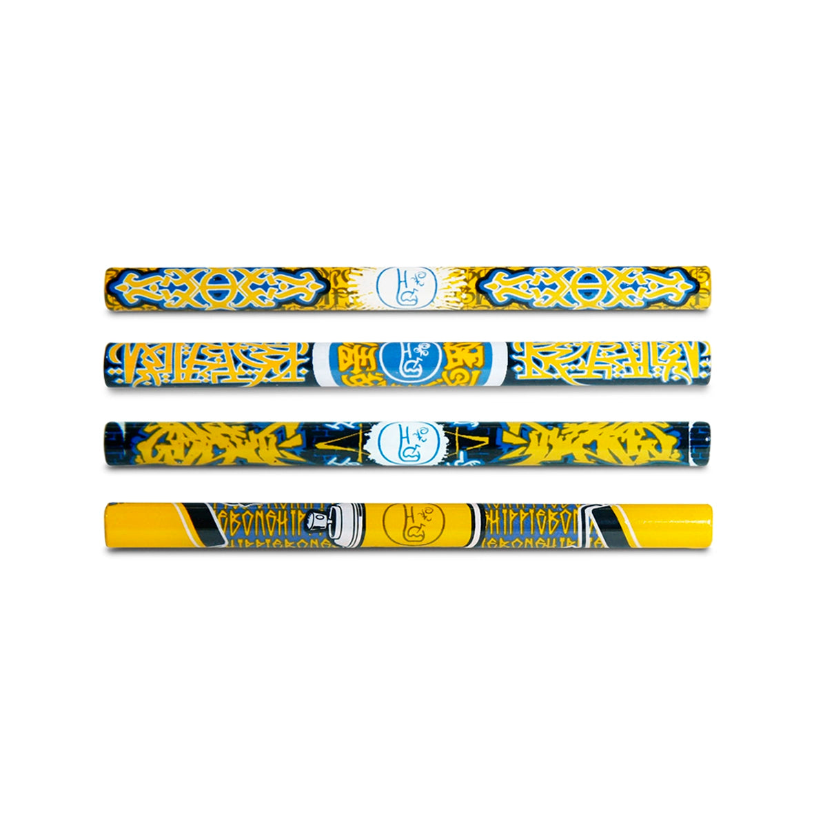 Piteiras de Vidro Full Print Colorida Alongadas