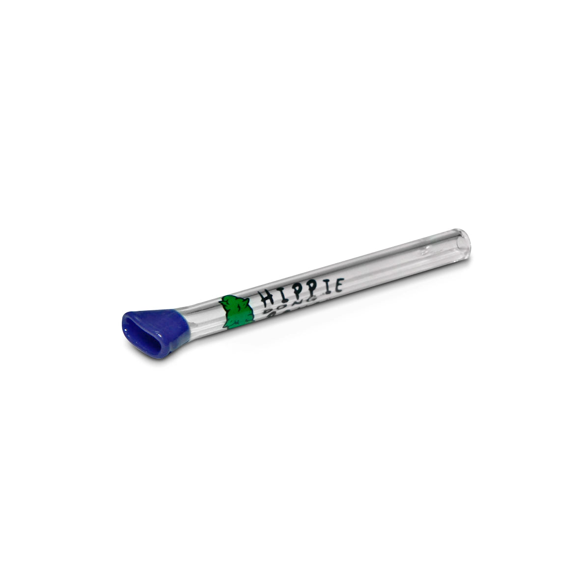 Piteira de Vidro Incalmo Flat bucal colorido achatado azul