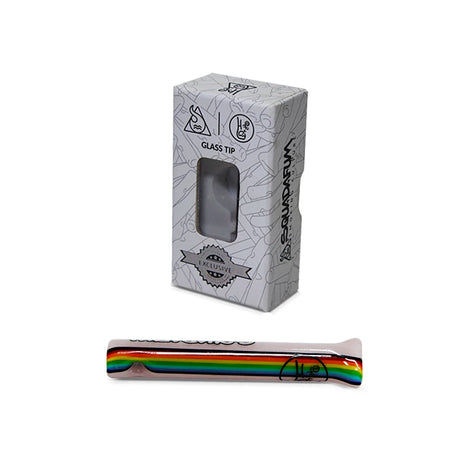 Piteira de Vidro Vacstack colorida azul verde amarelo vermelho preto rosa arco íris Collab Squadafum com caixa embalagem