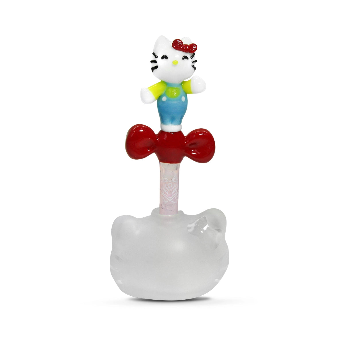 Piteira de Vidro Miniatura Colorida Hello Kitty com base