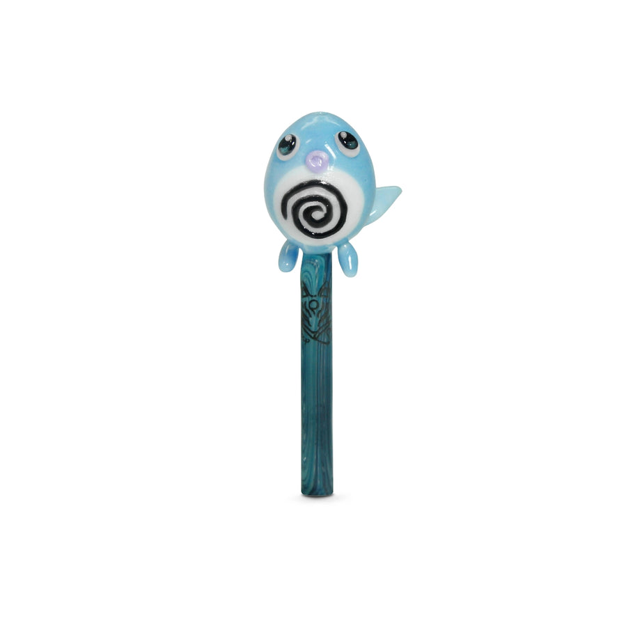 Piteira de Vidro Miniatura Colorida Pokémon Poliwag