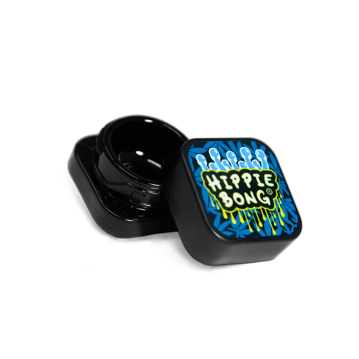 Slick de Vidro Preto UV Hippie Bong