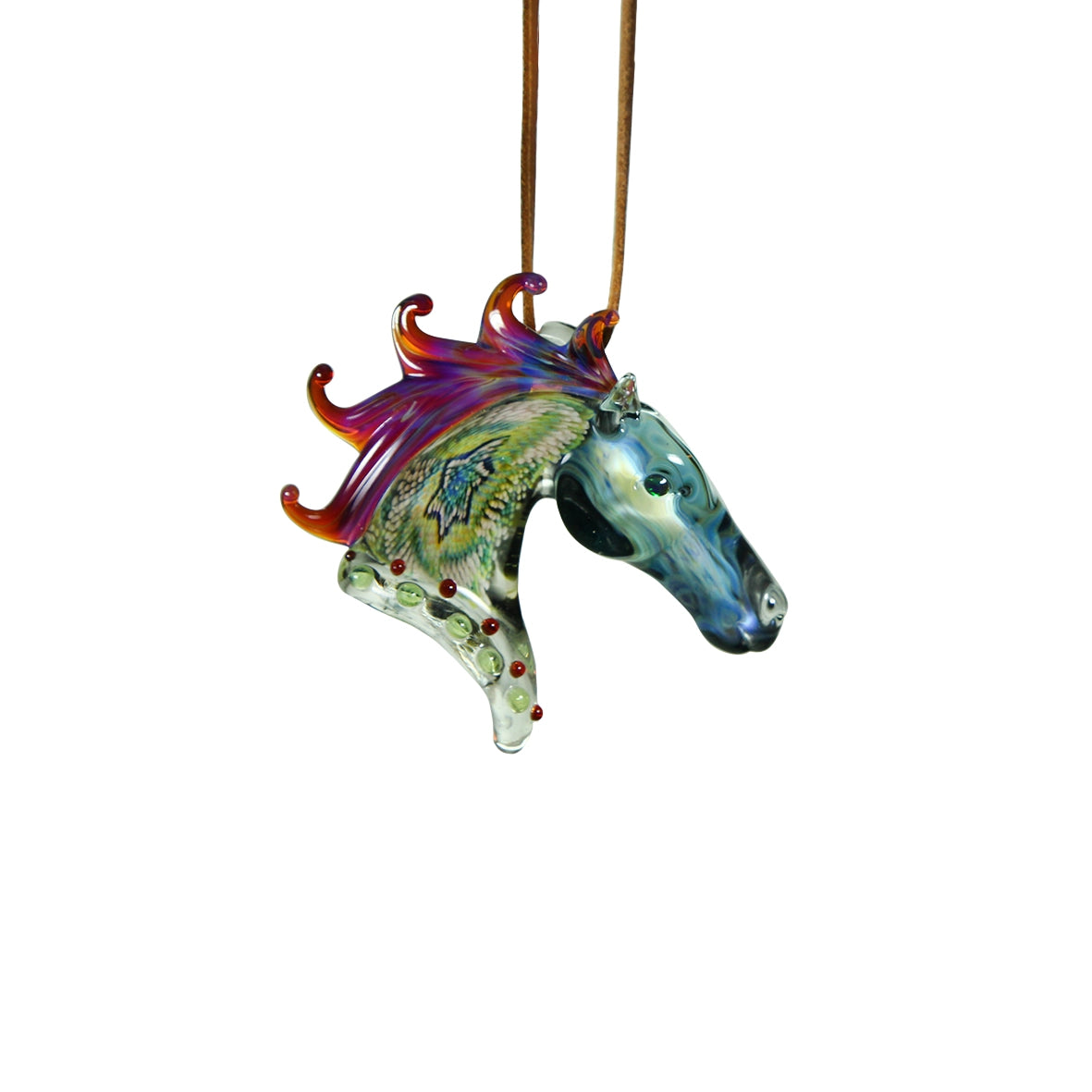 Colgante de caballo de puntos