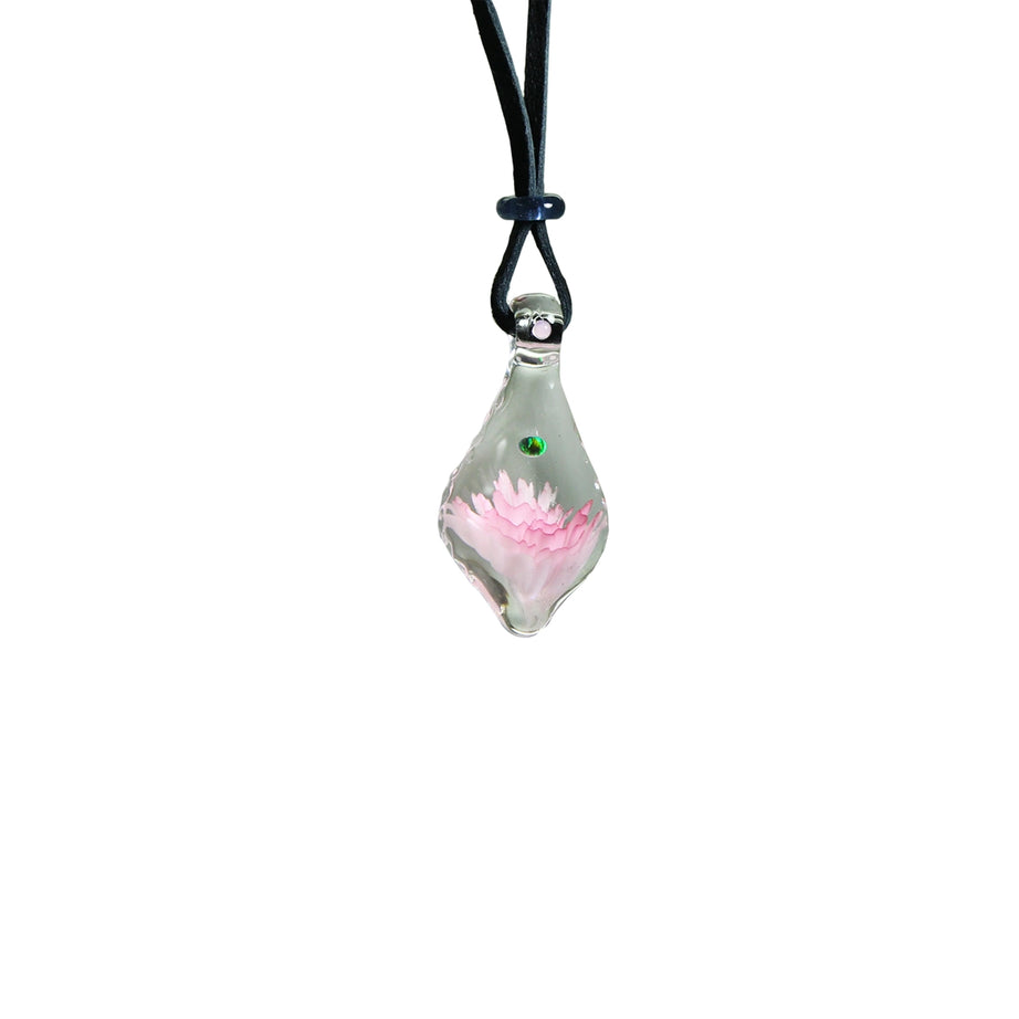 Pingente Gota Rosa Opal