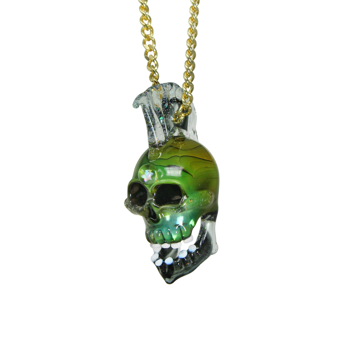 Pingente de Vidro Moekano Skull