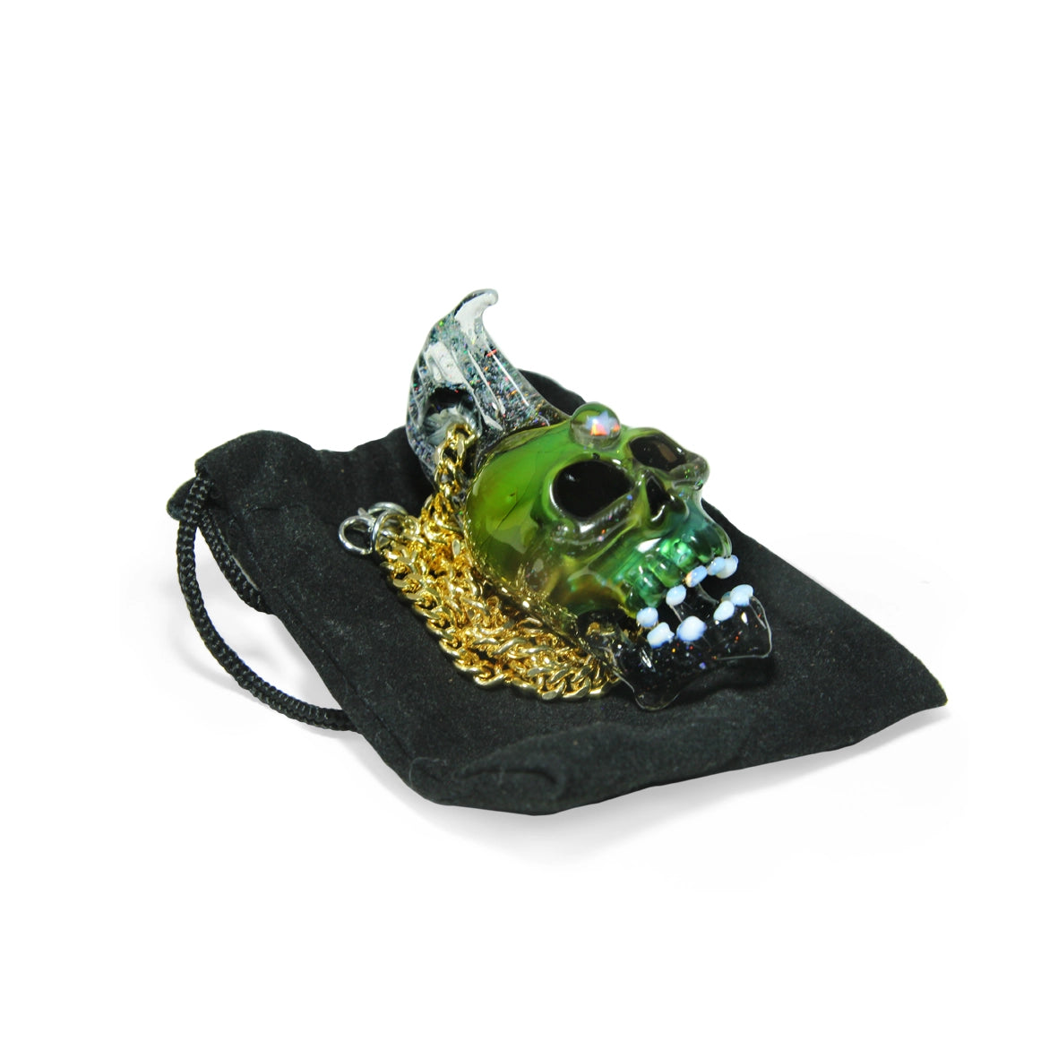 Pingente de Vidro Moekano Skull