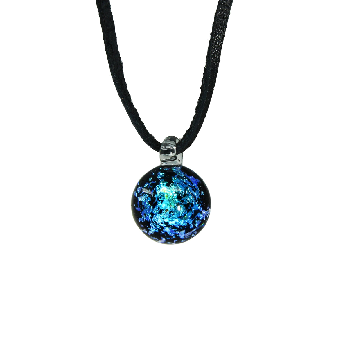 Pingente de Vidro Dichroic Blue