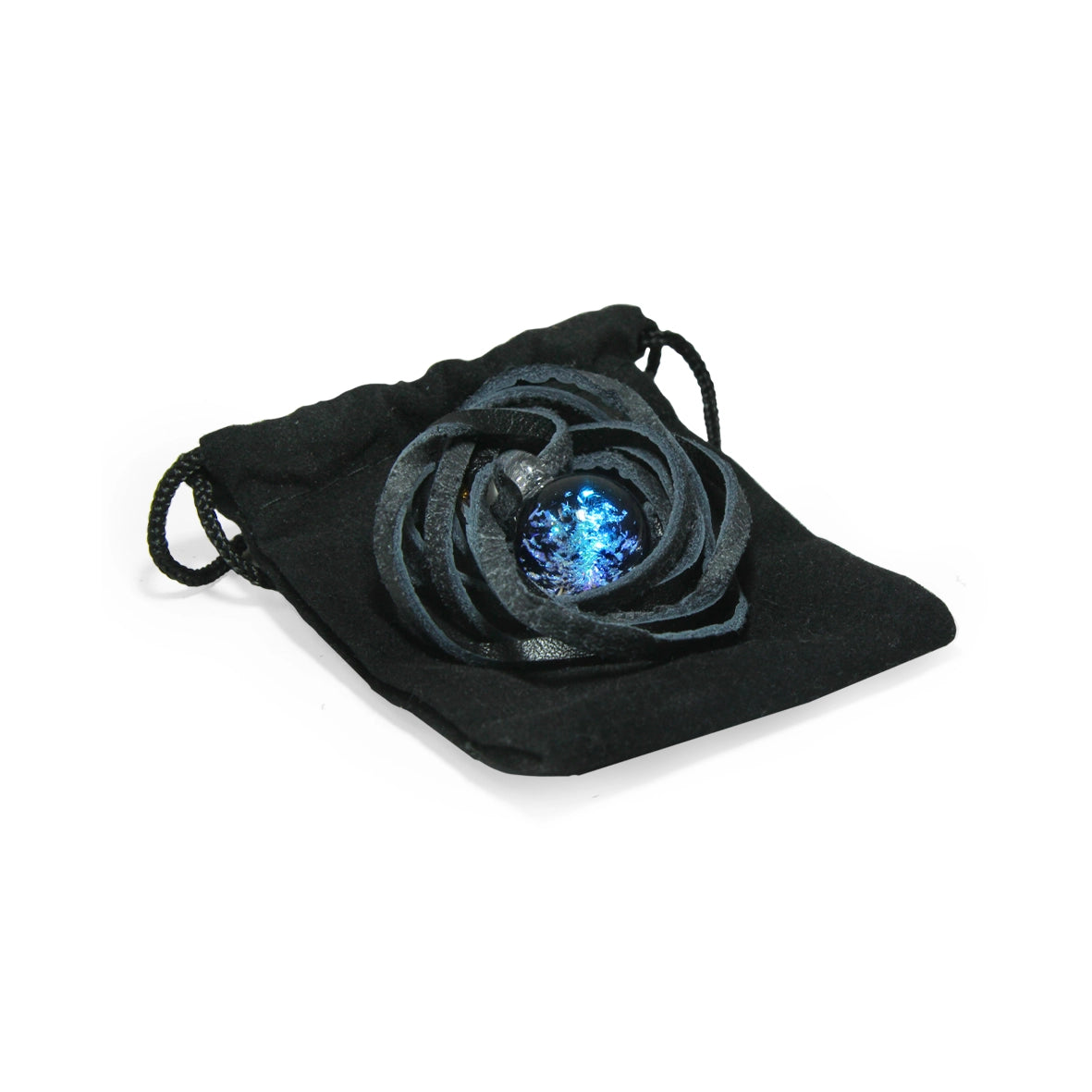 Pingente de Vidro Dichroic Blue