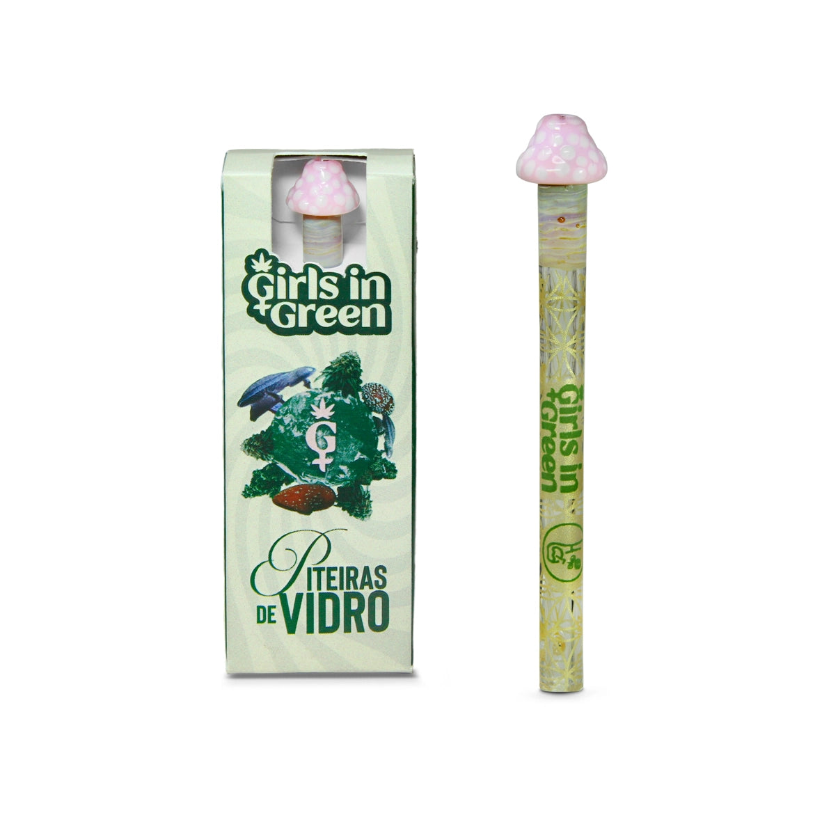 Piteira de Vidro COGUMELO Girls in Green - Full Print