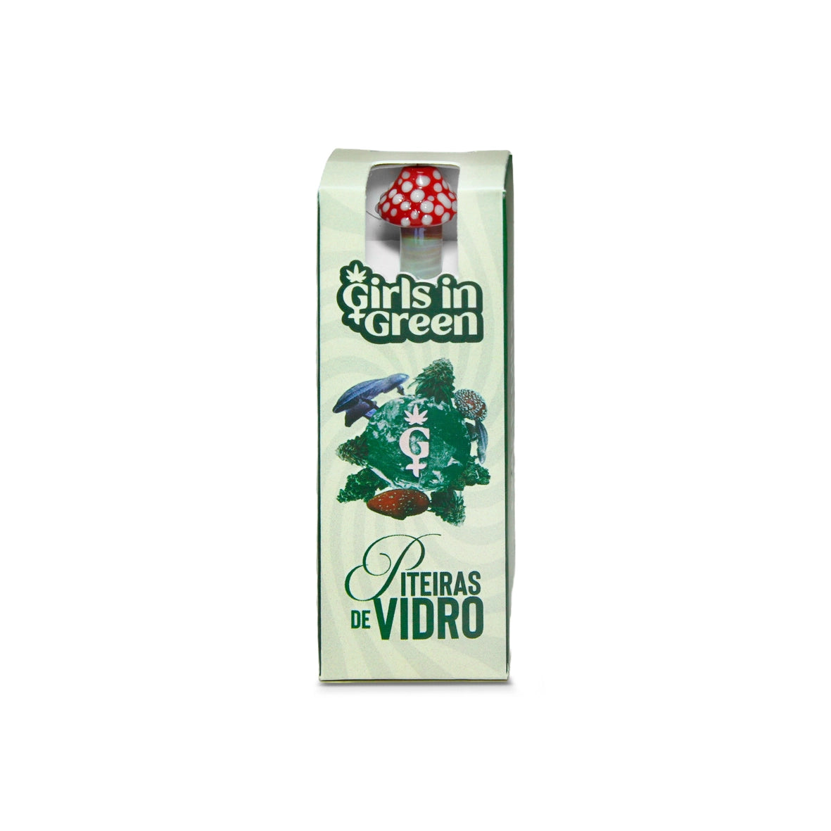 Piteira de Vidro COGUMELO Girls in Green - Full Print