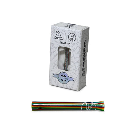 Piteira de Vidro Vacstack colorida azul verde amarelo vermelho Collab Squadafum com caixa embalagem