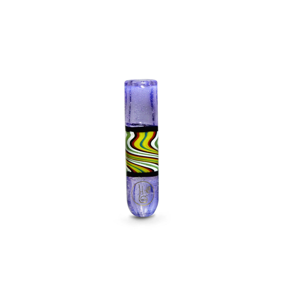 Piteira de Vidro Colorida Incalmo Fat Purple Clear