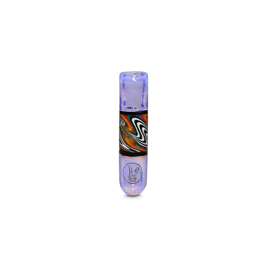 Piteira de Vidro Colorida Incalmo Fat Purple Twist Double