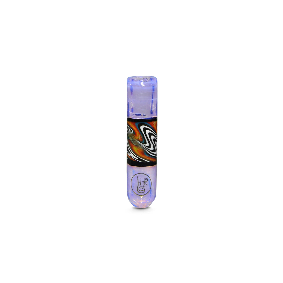 Piteira de Vidro Colorida Incalmo Fat Purple Twist Double