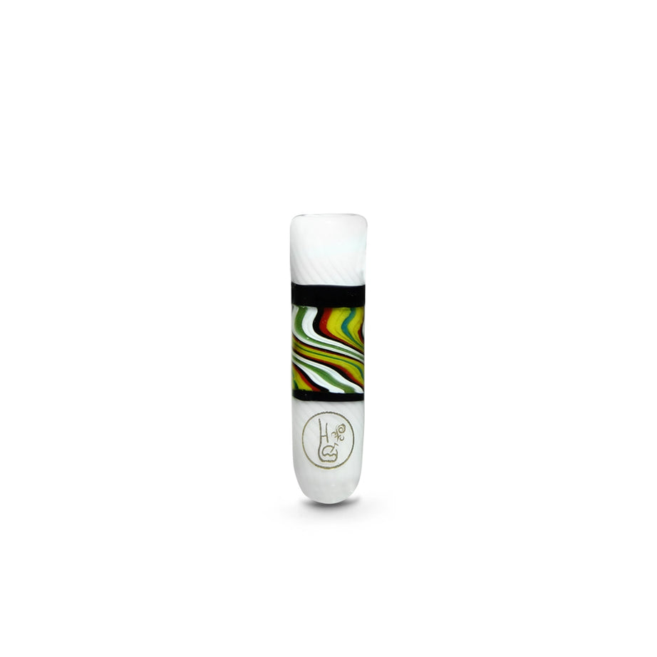 Piteira de Vidro Colorida Incalmo Fat White
