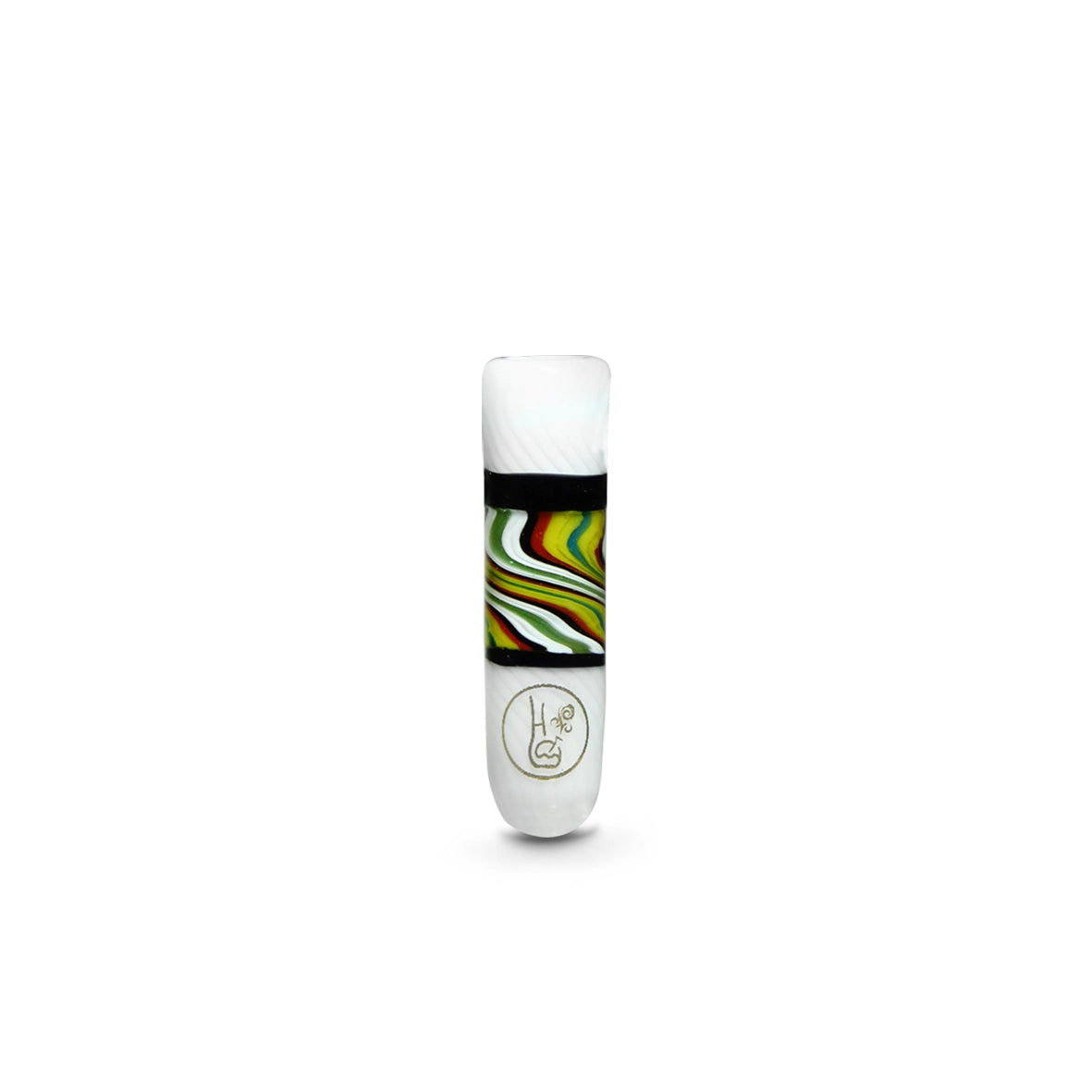 Piteira de Vidro Colorida Incalmo Fat White