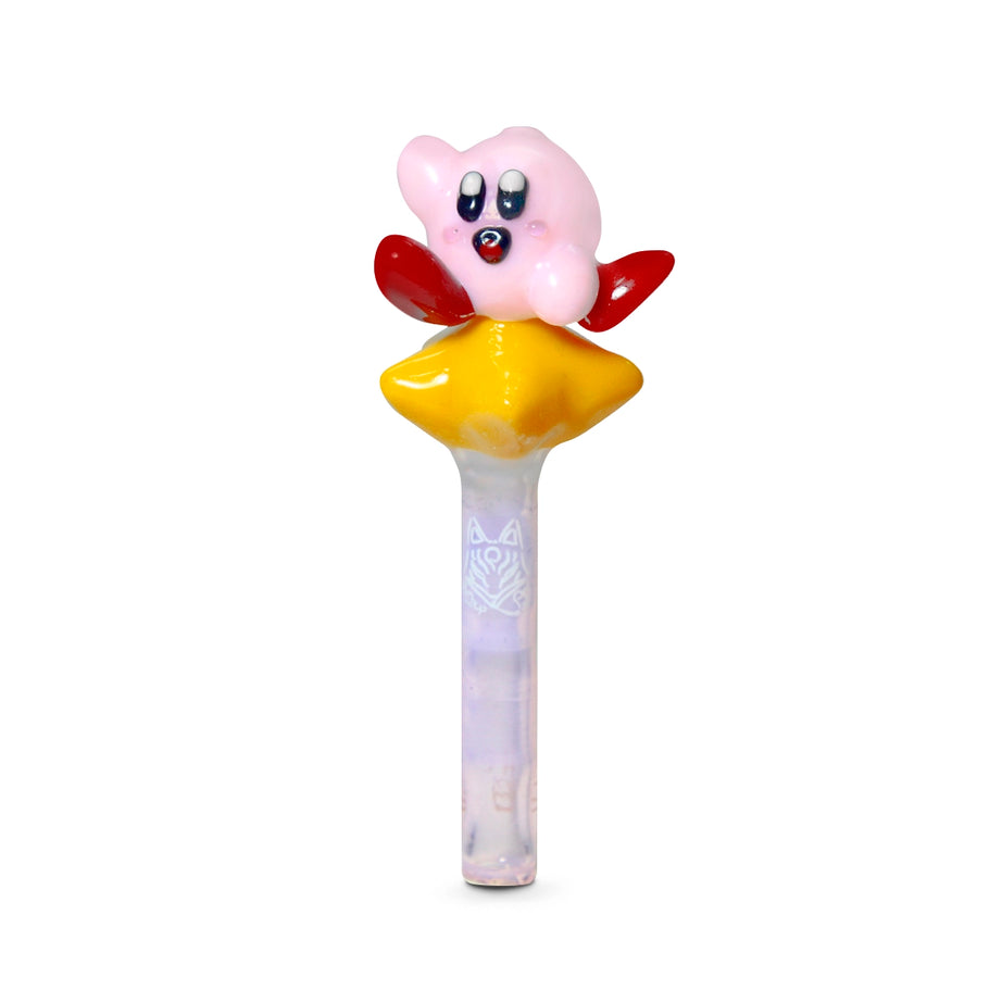 Piteira de Vidro Miniatura Colorida Pokémon Kirby