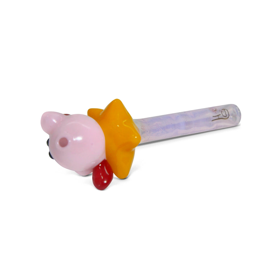 Piteira de Vidro Miniatura Colorida Pokémon Kirby