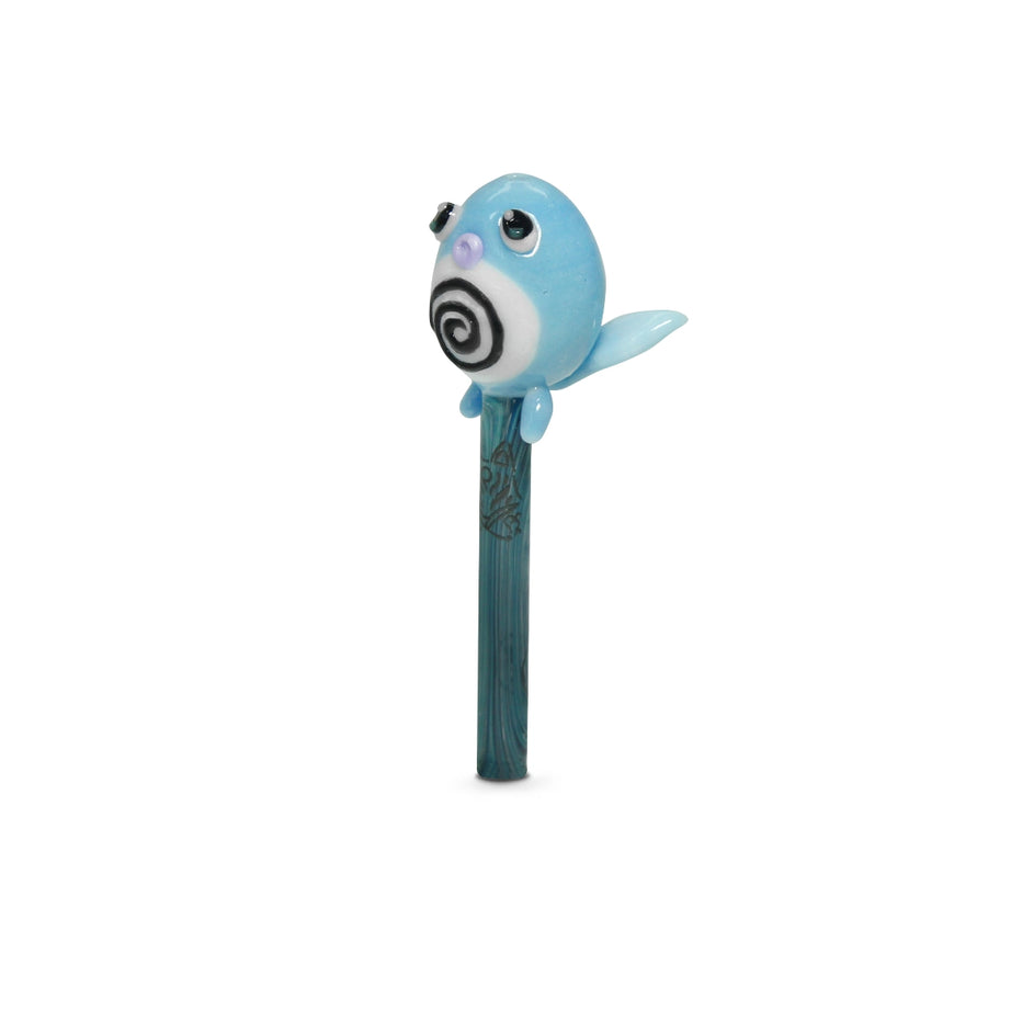 Piteira de Vidro Miniatura Colorida Pokémon Poliwag